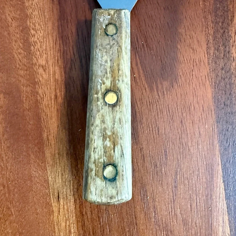 Vintage Old Homestead Stainless Serrated Spatula Wood Handle Japan